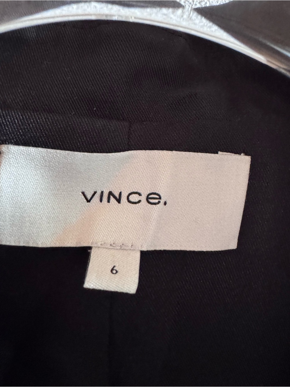 VINCE Double-Breasted Black Women's Blazer Jacket Tencel Sz: 6 - Picture 4 of 6